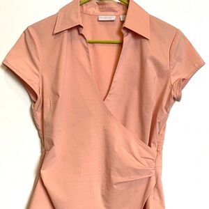 NY&Co Peach wrap top